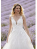 Ivory Lace Glitter Tulle Fabulous Wedding Dress